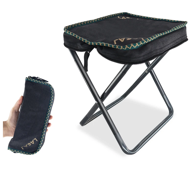 XTP Outdoor Small Fishing Camping Stool Gear Aluminum Folding Seat For Travel Picnic Mini Size