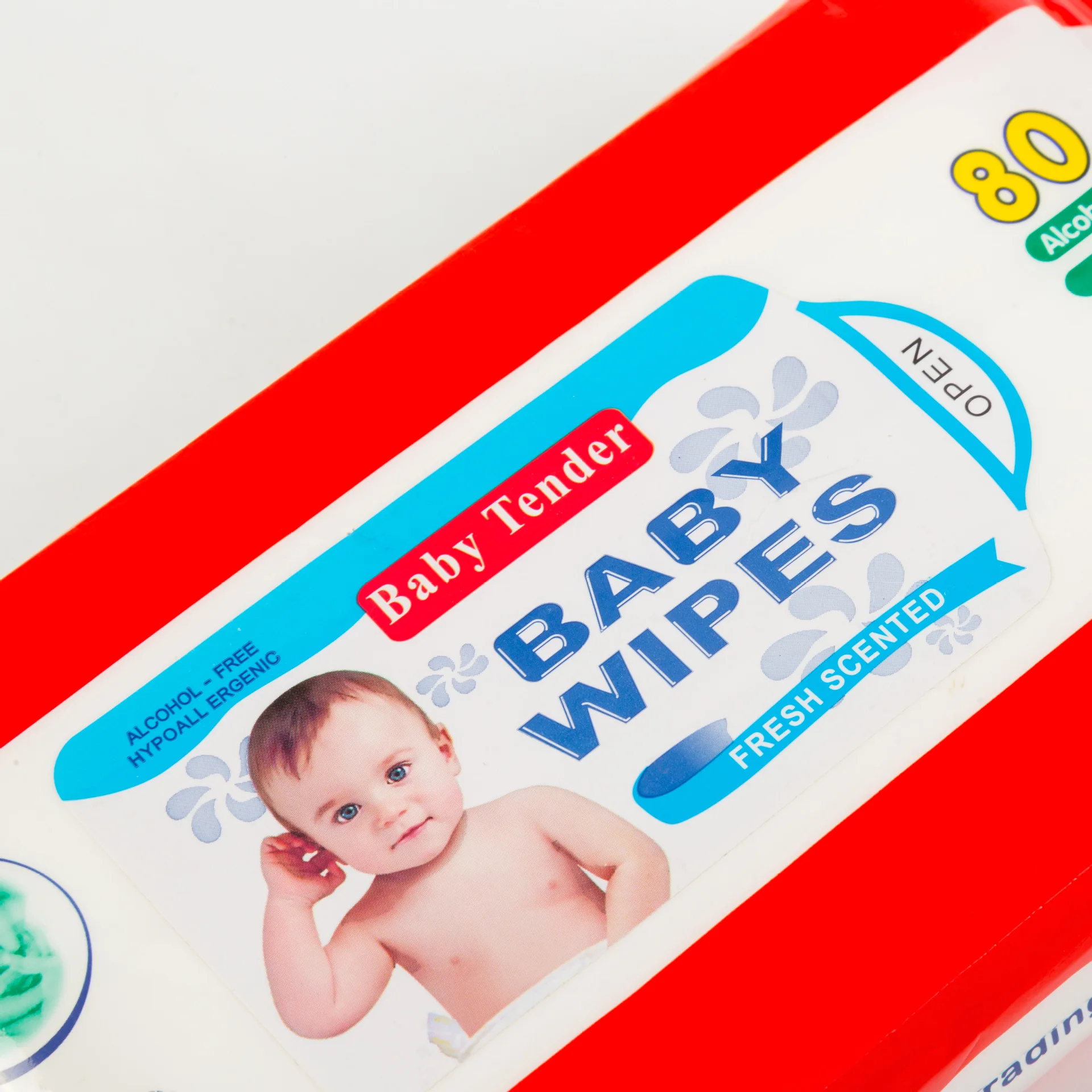 80pcs Baby Wipes Display Box Nonwoven Biodegradable Unscented Wet Wipe
