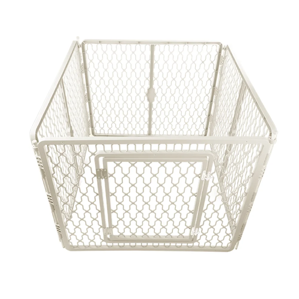 AFP Portable Safety Durable 4-Panels Dog Playpen Large Plastic Dog Cat Fences Foldable 4 Panels Pet Fences For Outdoor Travel