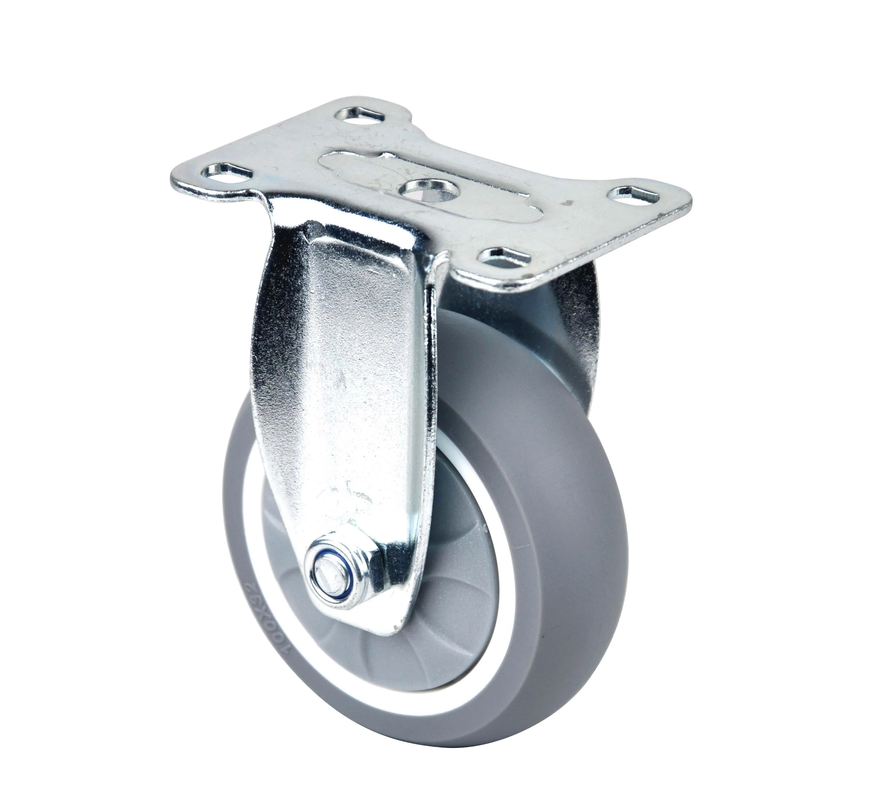 Source factory Hot products 100X32mm Fixed Mute environmental protection High wear resistance  ball bearing TPR caster wheel