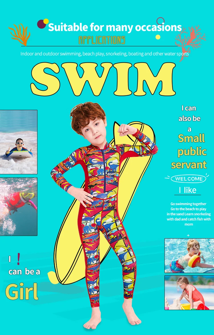New creative wetsuit kids UV Protection one Piece Full Body Keep Warm diving suit wetsuit