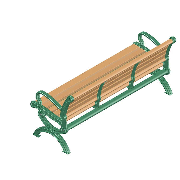 
Cheap wooden long bench chair with backrest 