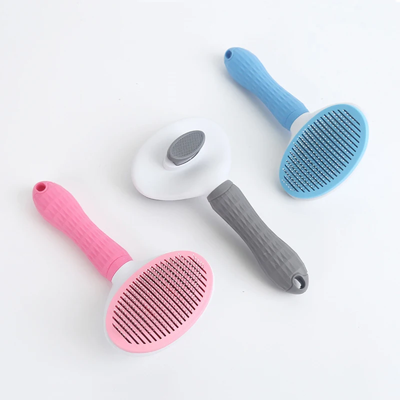Wholesale factory price durable pet grooming brush dog hair remover self cleaning slicker pet comb dog slicker brush mascotas