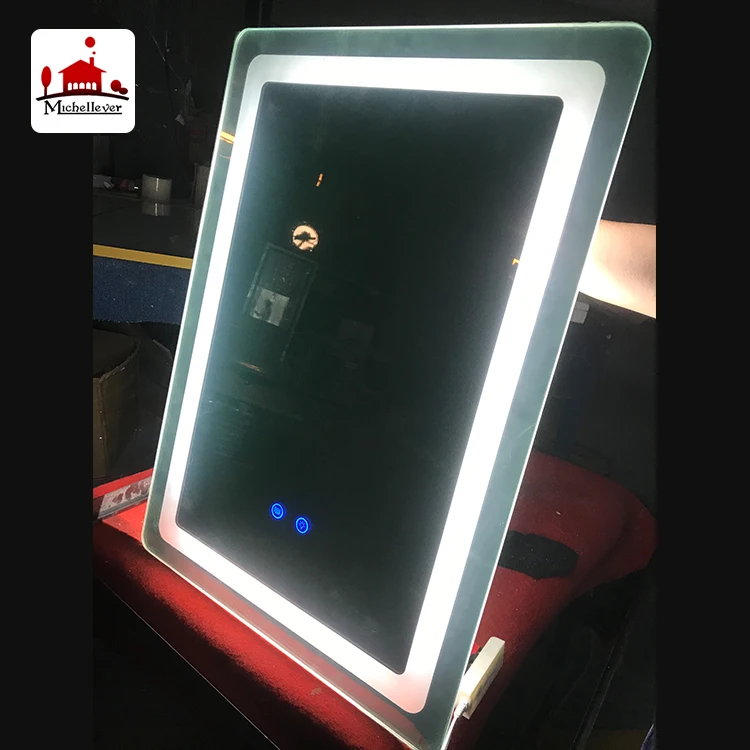 
in stock fast delivery high end backlit vanity led anti fog shower mirror backlit bathroom barber shop mirrors with led lights 