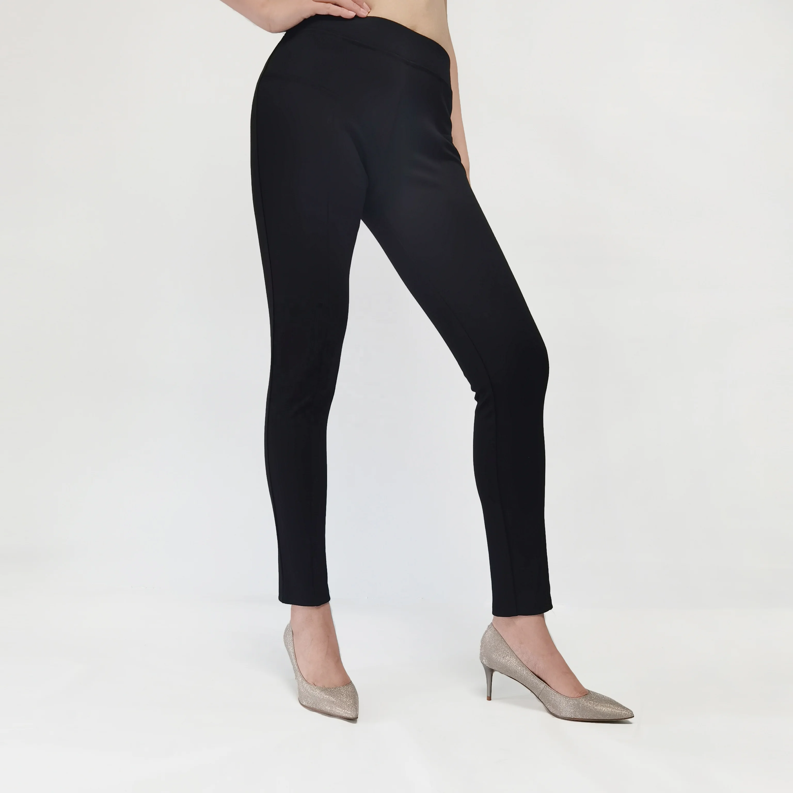 
Hot Selling Nylon Viscose Spandex Ponte Roma Trousers 2021 New fashion Ladies Casual Pants Stretch Tight Pencil Pants Black Navy 