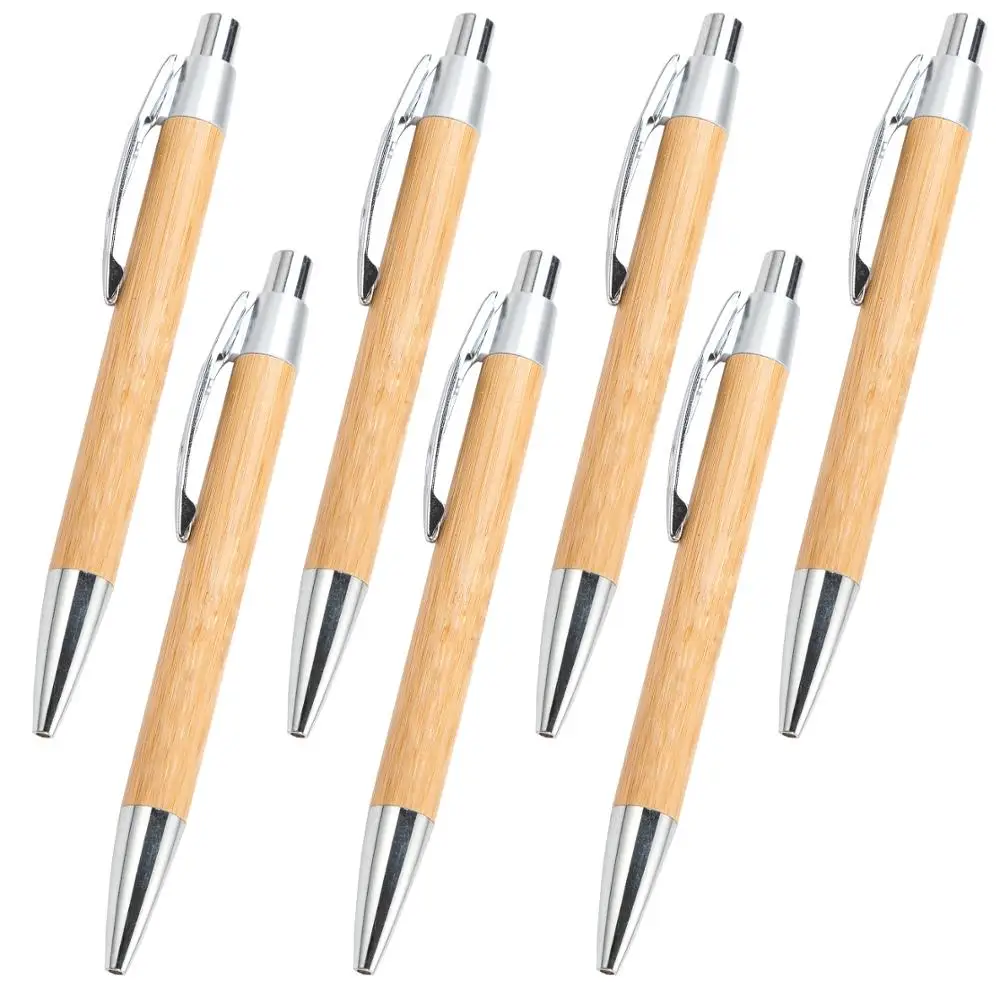 Customized eco friendly wood pen bamboo ballpoint pen with printed logo