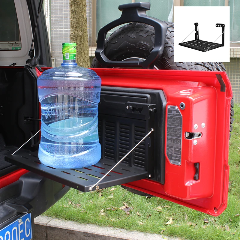 Black  Car Accessories Aluminum JK Tailgate Table For Jeep Wrangler JK & Unlimited