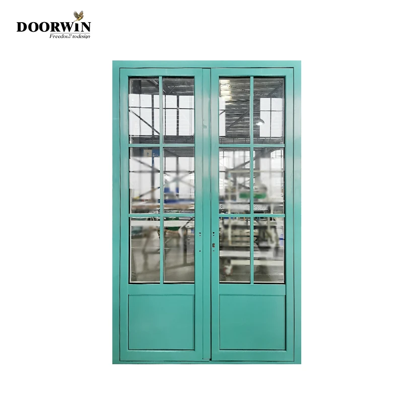 Открытые наружные черные металлические французские двери из алюминиевого сплава панель наружная дверь для виллы