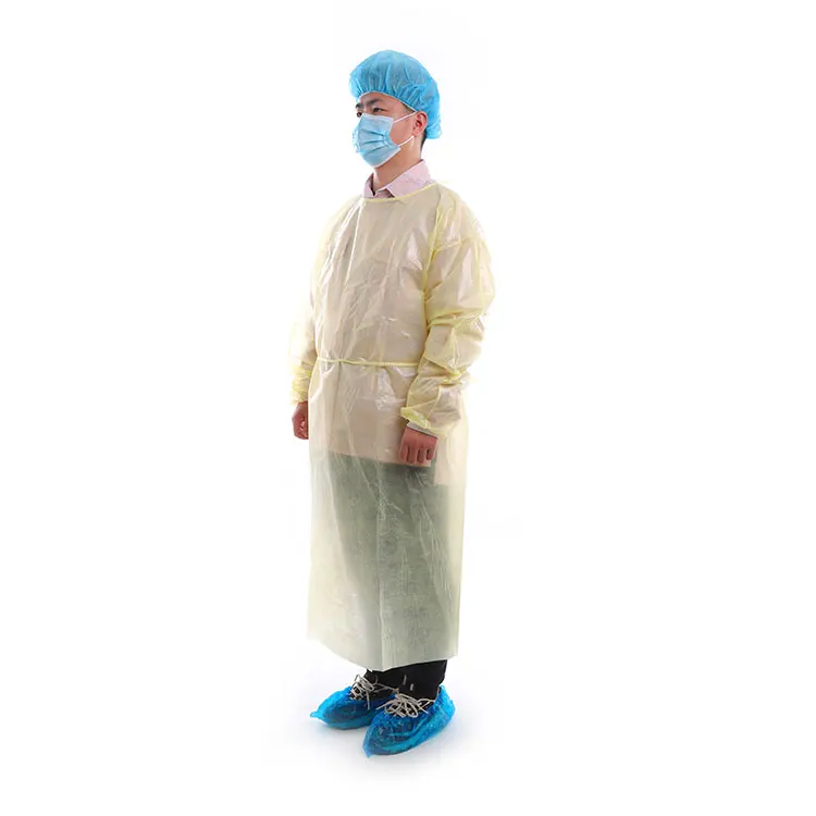 Disposable PE Coated Isolation Gowns Examination Gown Hospital Gown