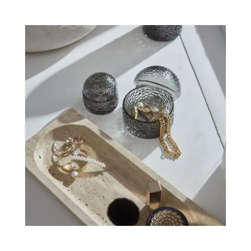 Поднос из натурального камня бежевый мрамор