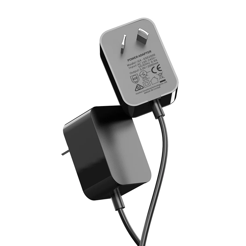 
5V 2A Australian Standards SAA certified power adapter AU TUV safety authority certified 10W power plug wall power supply 
