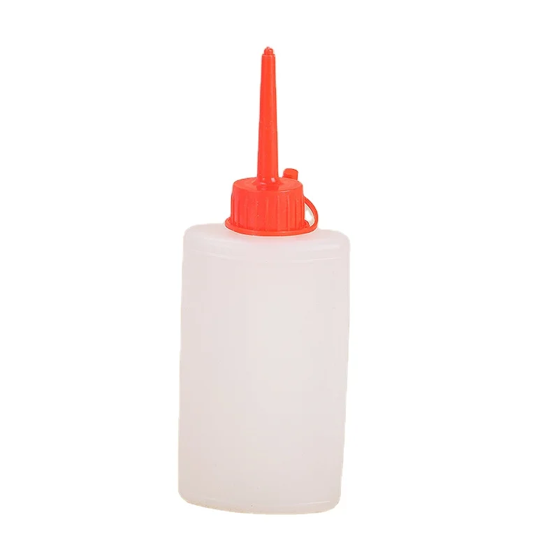100ml 120ml super glue sewing machine lubricating oil painting packaging flat HDPE bottle with point nozzle