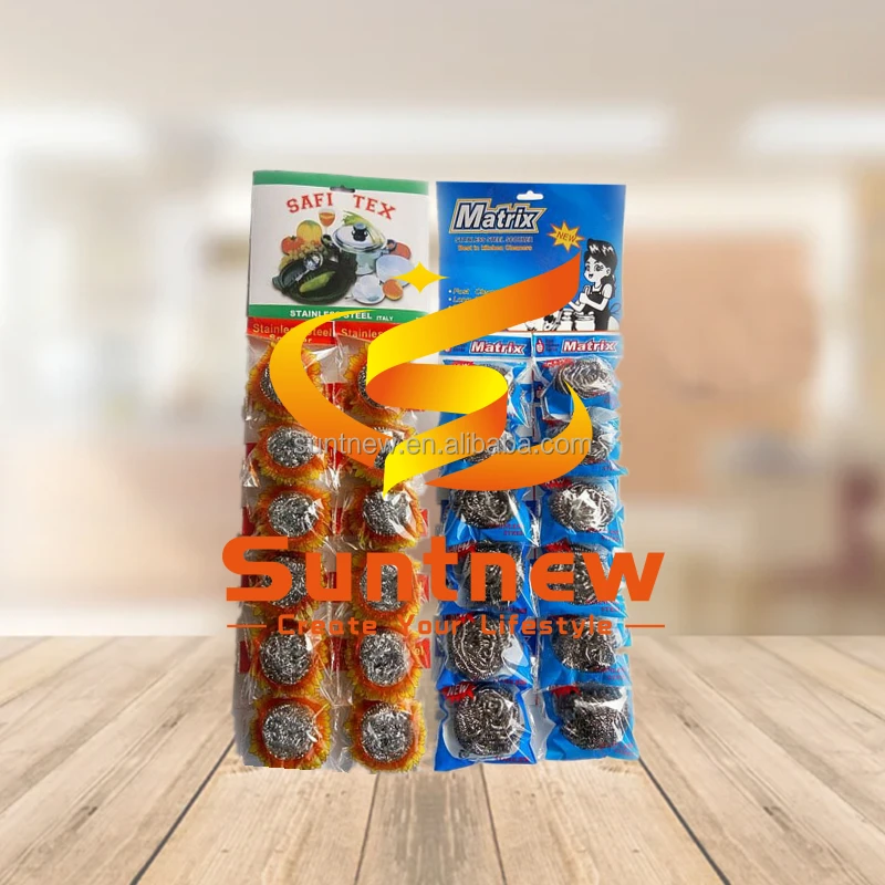 dish washing galvanized metal sponge stainless steel wire wool scourer