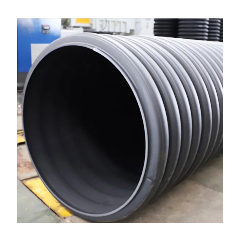 High Density Polyethylene (HDPE) Double Wall Pipe and Fittings HDPE  Corrugated Sewer Drain Pipe