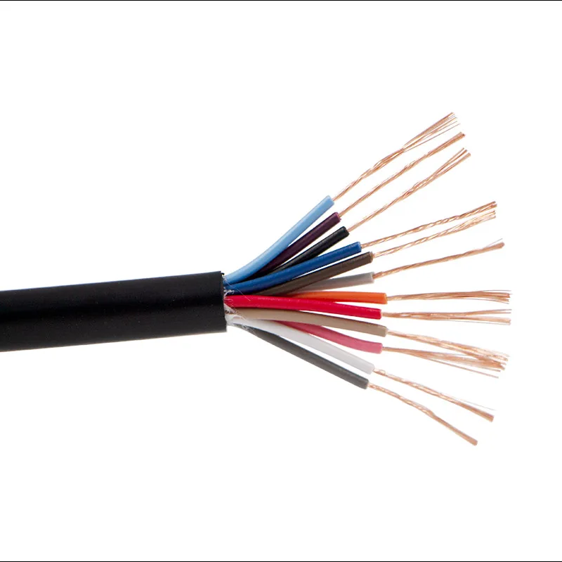 flexible power cord AVVR cable 12*0.3mm2 22awg 12core Machine equipment line full copper signal alarm control line waterproof