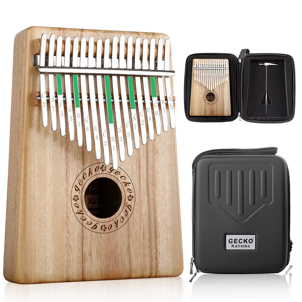 Premium Camphor Wood Thumb Piano Solid Wood Acoustic 17 Keys Kalimba