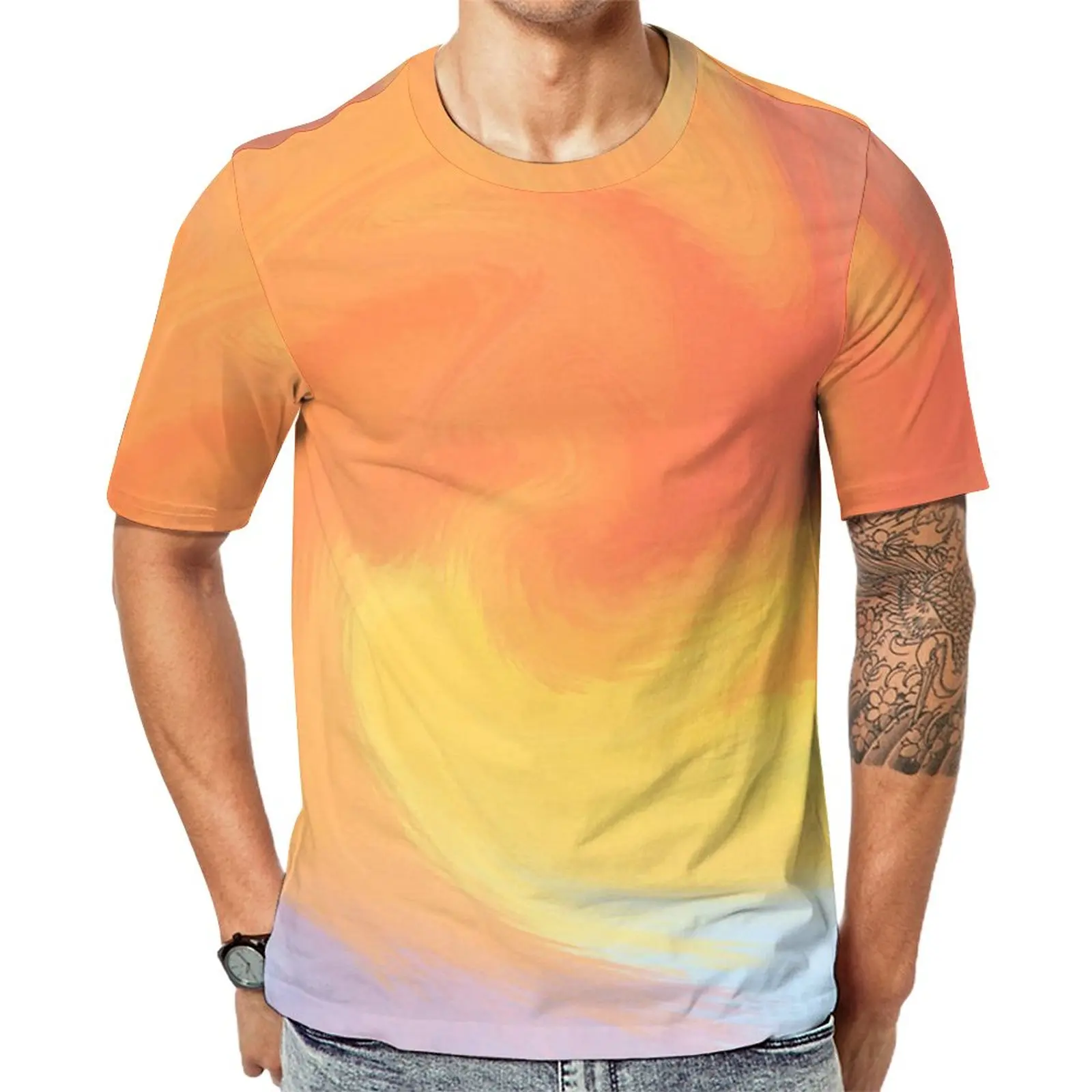 Wholesale New Design Sublimation Men T Shirts Tie Dye Shirts for Sublimation Heat Transfer