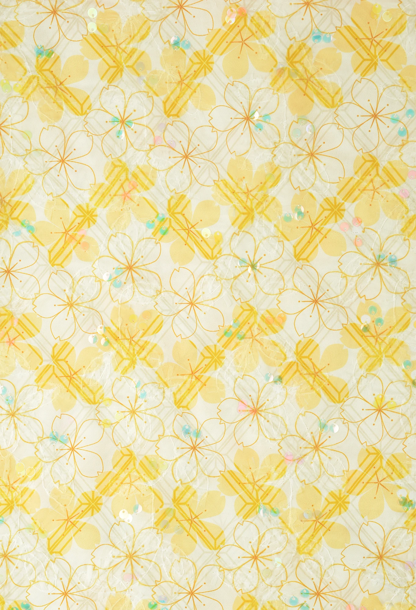 Dancewear dress garment textiles Africa 100% Polyester fabric Woven Flower Printing sequin fabric