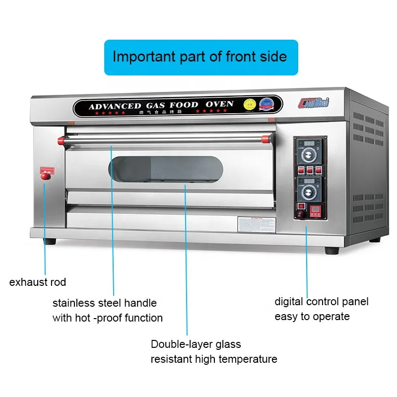 Commercia baking equipment DEM customized brick pizza industrial gas oven for bread baking