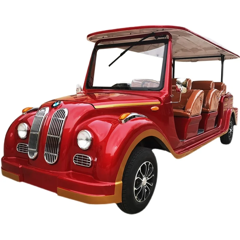 Factory wholesale custom manufacturing 11-14 seat electric sightseeing classic cars