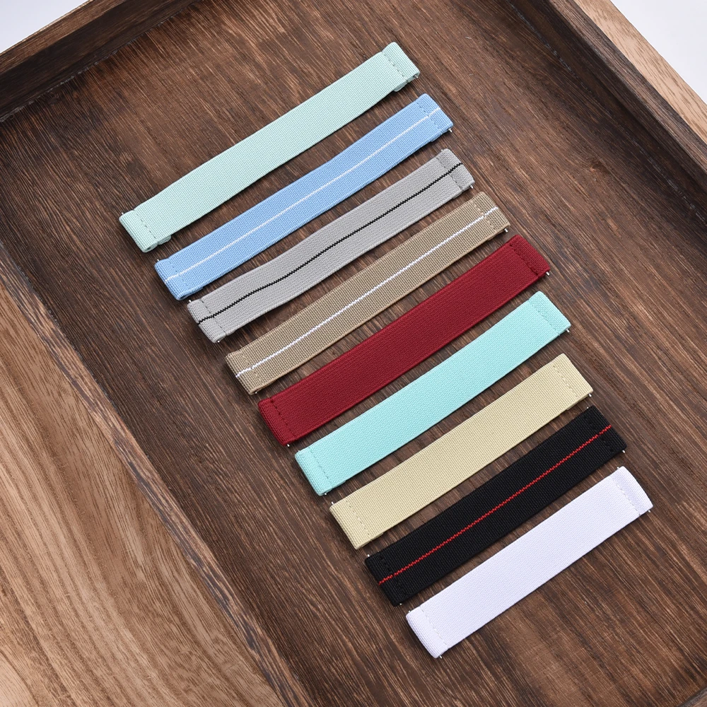 JUELONG 18/19/20/21/22mm Quick Release Nylon Watch Band Sport Loop Elastic Fabric Watch Strap XS/S/M/L