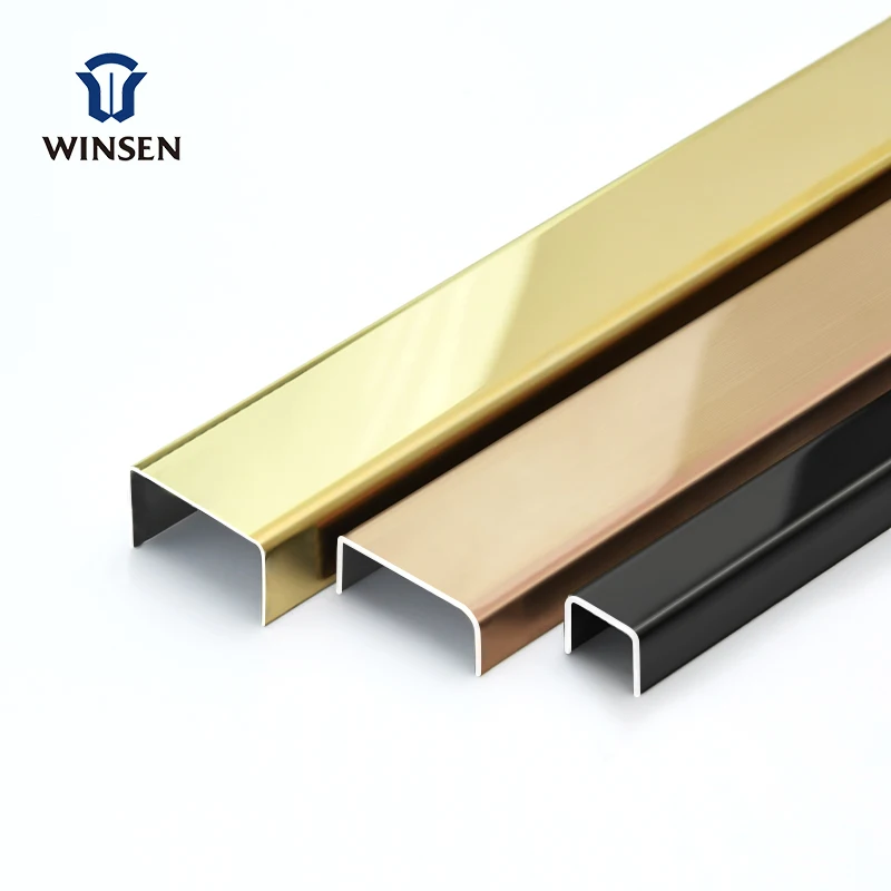 Stair Nosing Corner Edge Decorative Border Tile Stainless Steel Brush Trim Strip