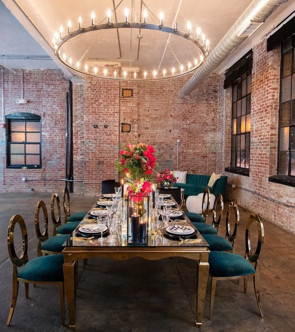 Cocktail party used luxury gold stainless steel wedding high bar table with black glass top