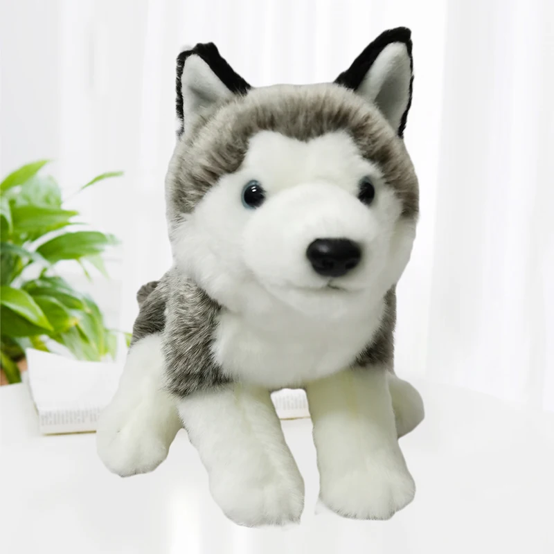 Wholesale Realistic Simulated Husky Cute Plush Realistic Dog Stuffed Animal Soft and Durable Toy for Boy and Girl