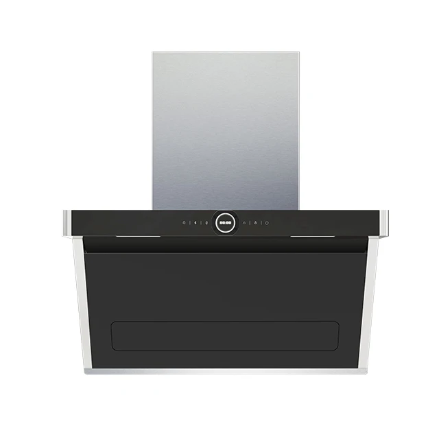 T-shape Range Hood with Full Black Tempered Glass, Easy Cleaning
