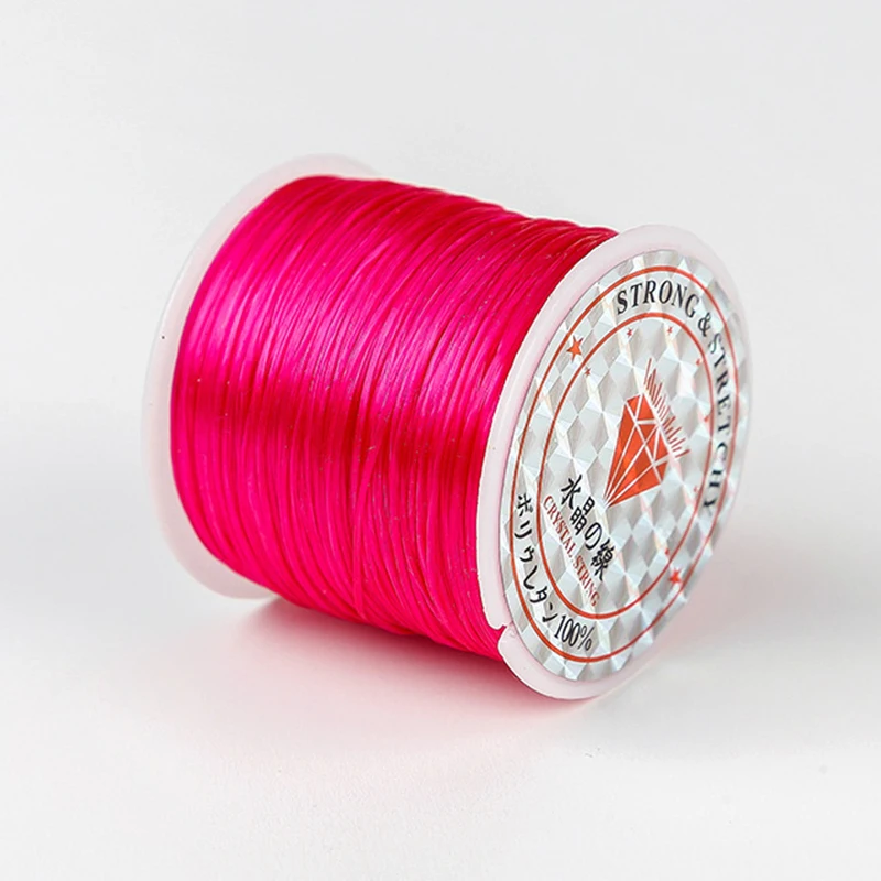 0.6/0.8mm DIY Crystal Beading Stretch Cord for Jewelry Making Strong Elastic Thread Rope Beaded Bracelet String Line Accessory