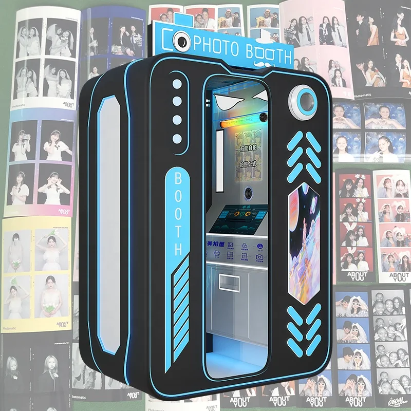 Portable Customize Enclosure Photo Booth Machine Selfie Station Kiosk Vending Machine Photobooth Photo Booth