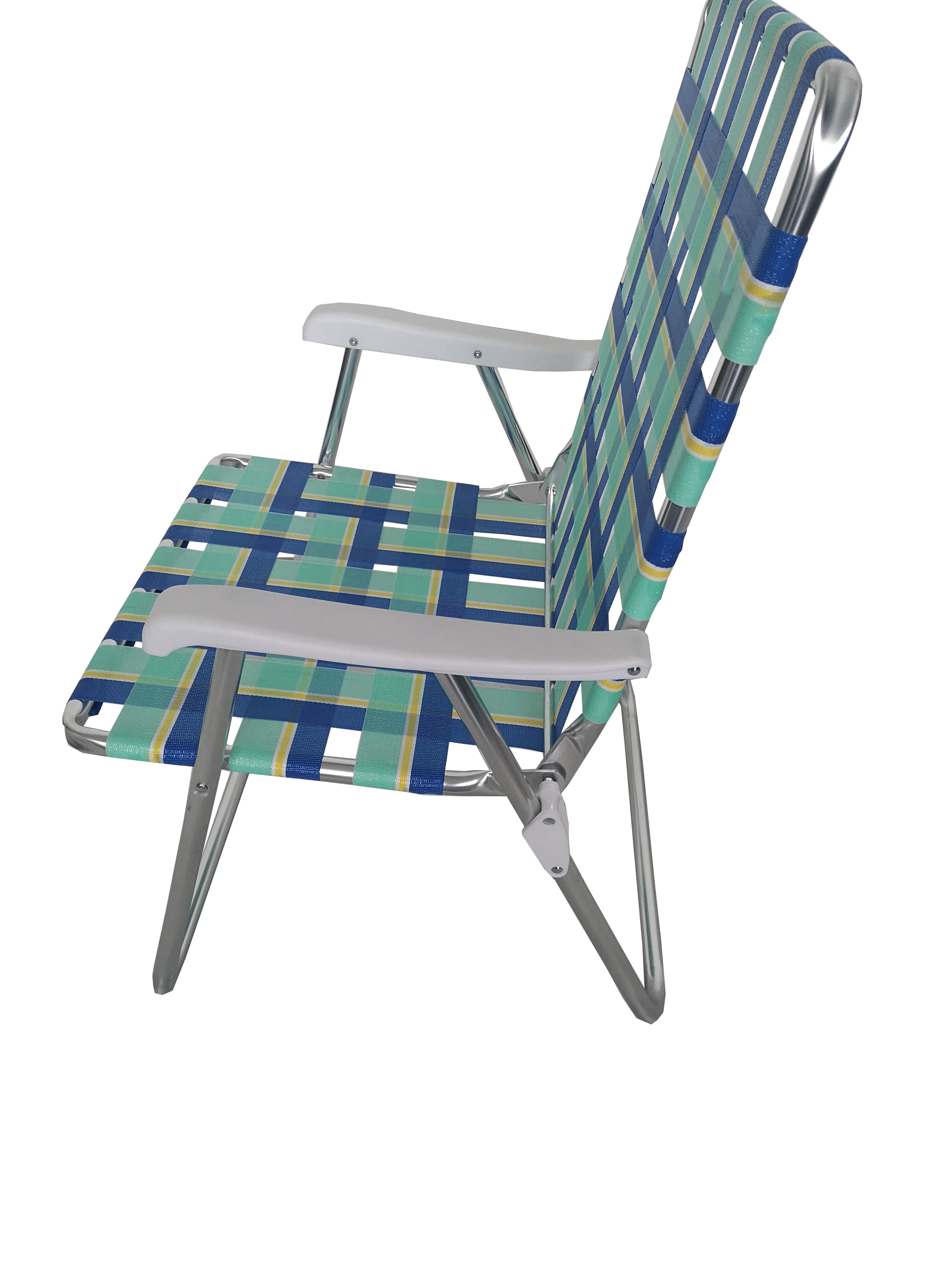 wholesale aluminum frame Leisure Folding Chair PE band breathable beach chair