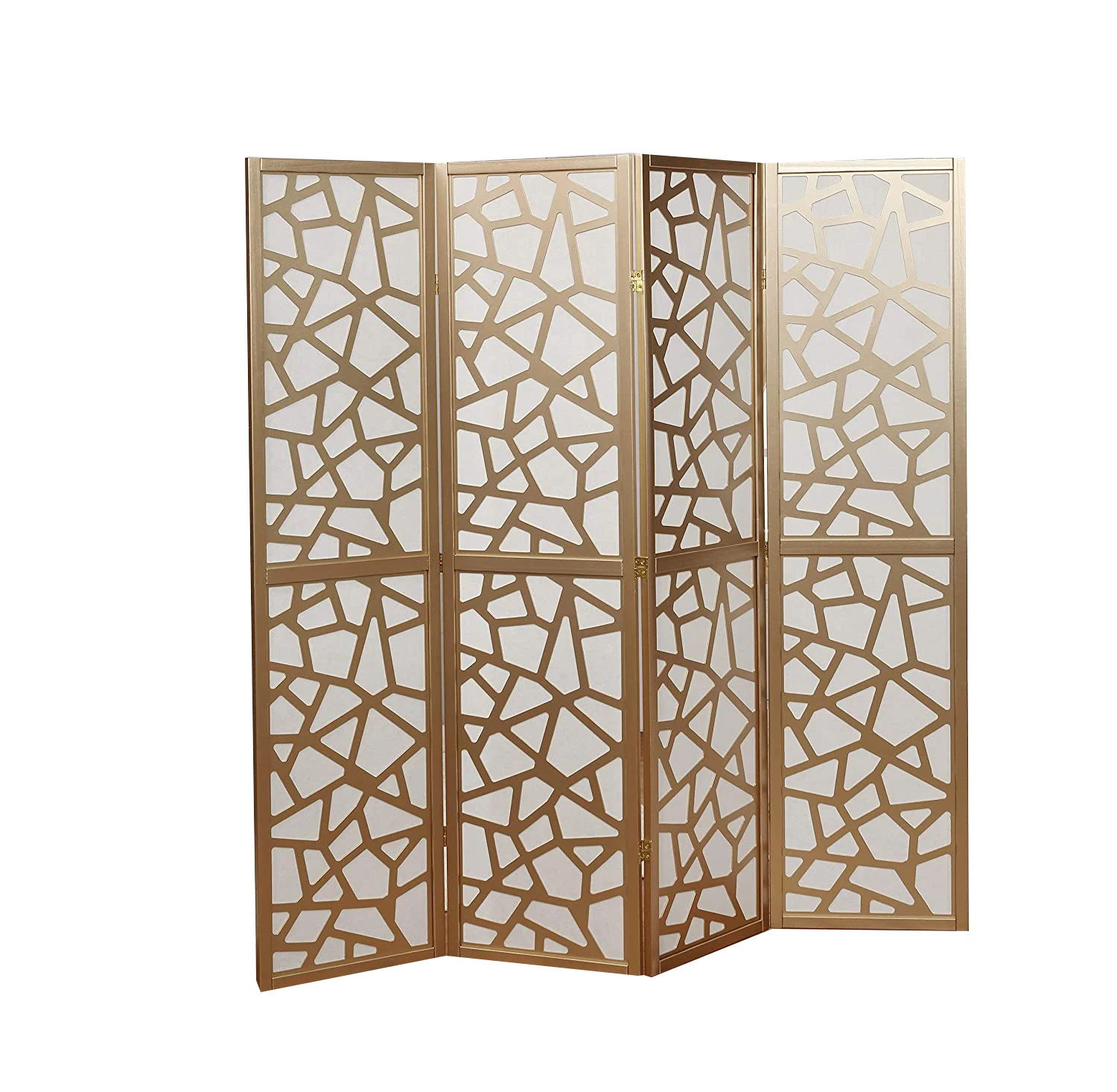 Плетеная перегородка из дерева, МДФ и ткани ручной работы