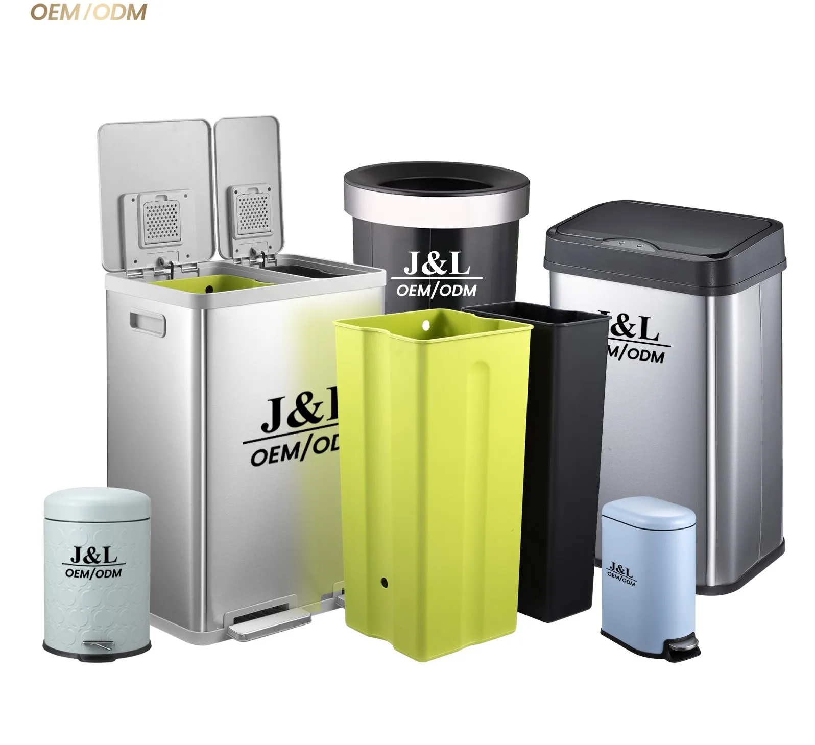 JILI Premium нержавеющая сталь педаль для ног мусорный бак с защитой от ржавчины Водонепроницаемый отпечатков пальцев контейнер внутреннего пространства