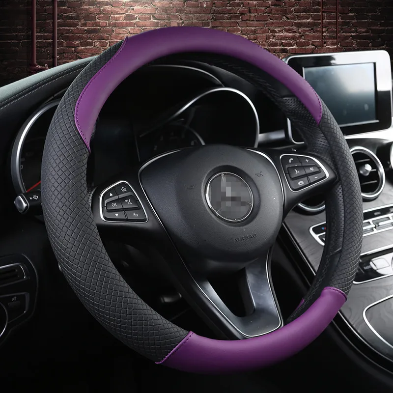 Car Interior Accessories Leather Steering Wheel Cover