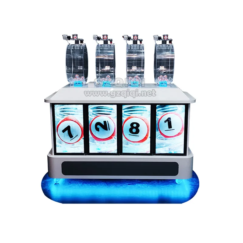 Muilty Лотто-машина с цилиндром 4D и экранами для выбора 4 лотерейных игр