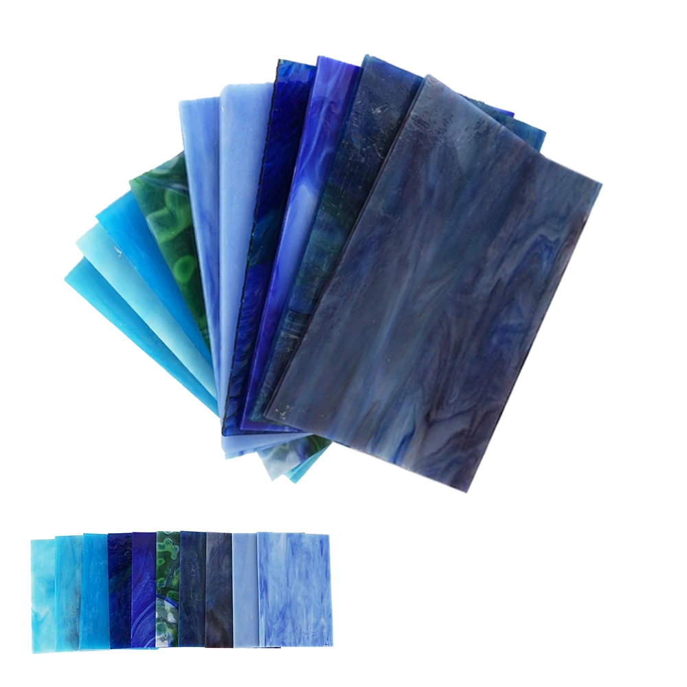 
Colored for Tiffany Supplies Art Stained Wholesale Coloured Tint Window Decor Cullet Stain Color Glass Sheet 
