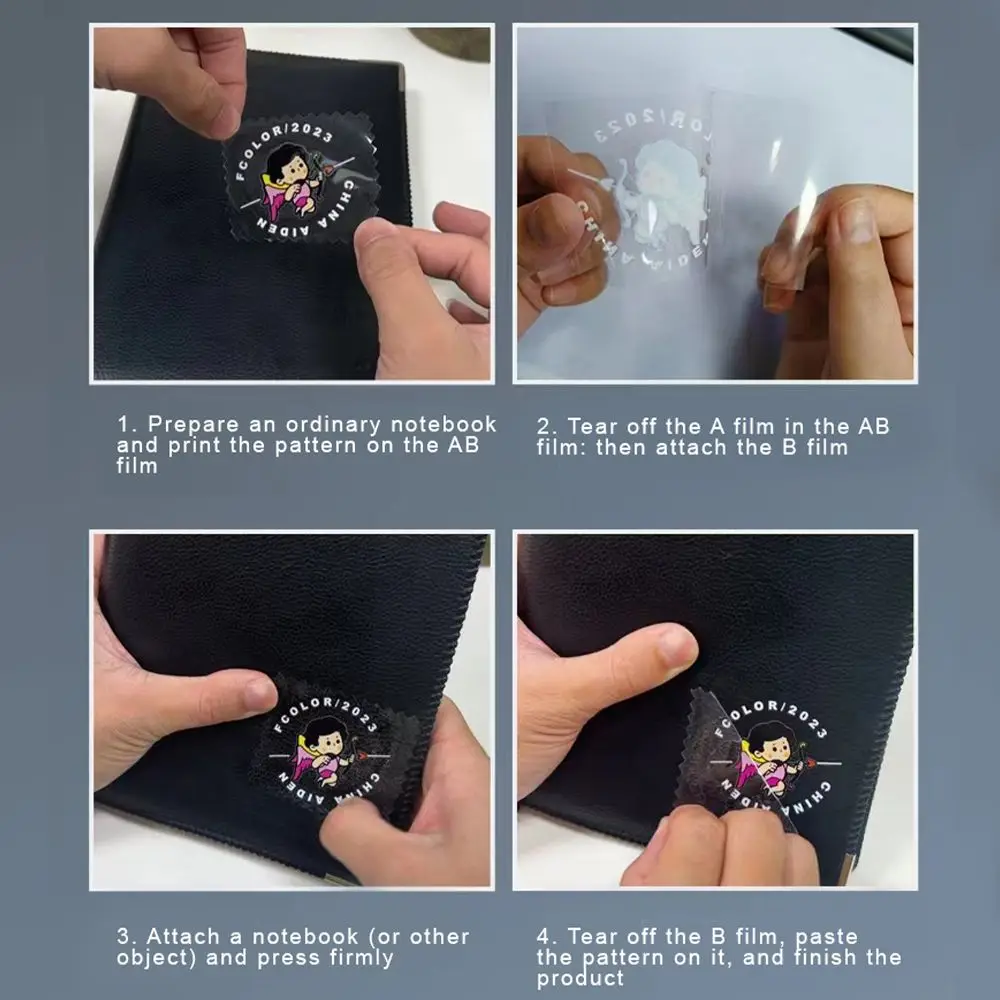 High gloss a3 size ab film 30cm 60cm uv dtf crystal label pet film ab film for uv dtf printing