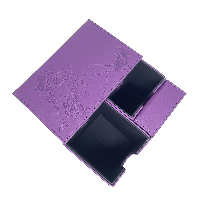 Premium Quality Deck Box Leather Trading Yugioh Collecting Board Game Accessories Card Deck Box