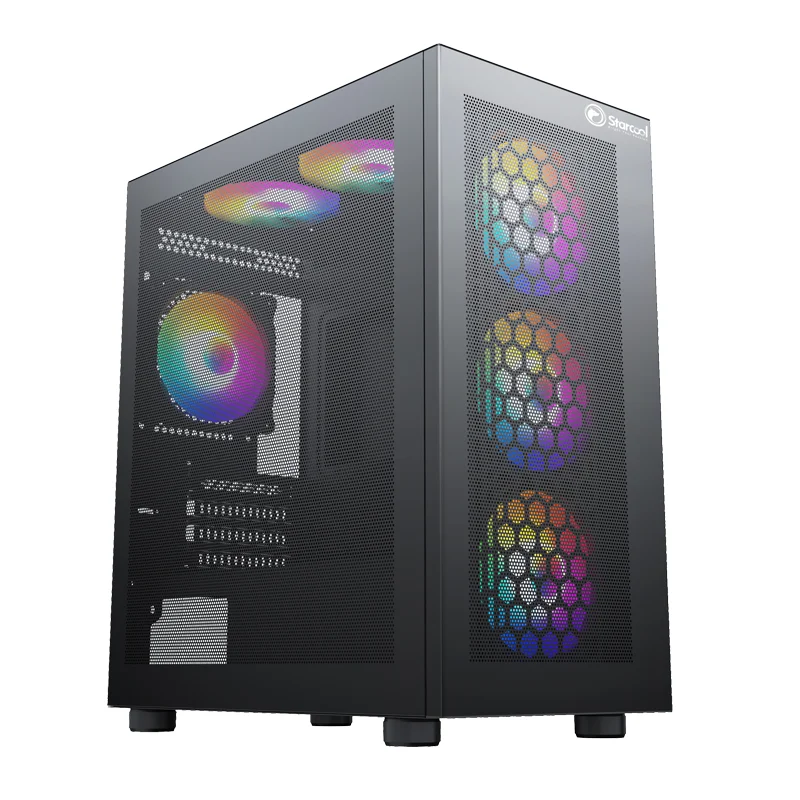 New Design pc case mid tower computer gaming case airflow mesh front panel custom gaming pc case