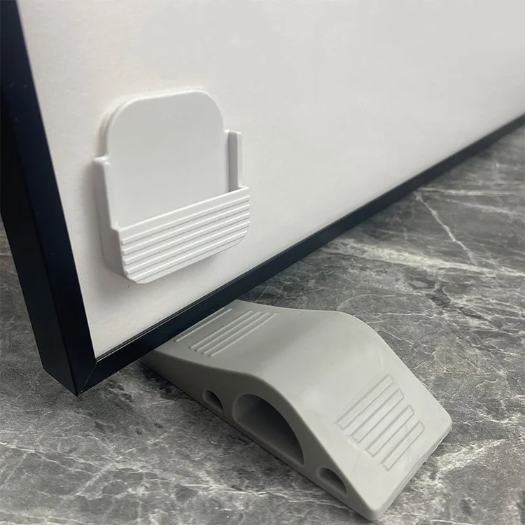 Fast Delivery Doorstops Heavy Duty Tpr Door Stoppers Wedge Security Door Stops With Wall-mounted Holder Works On All Floor Types