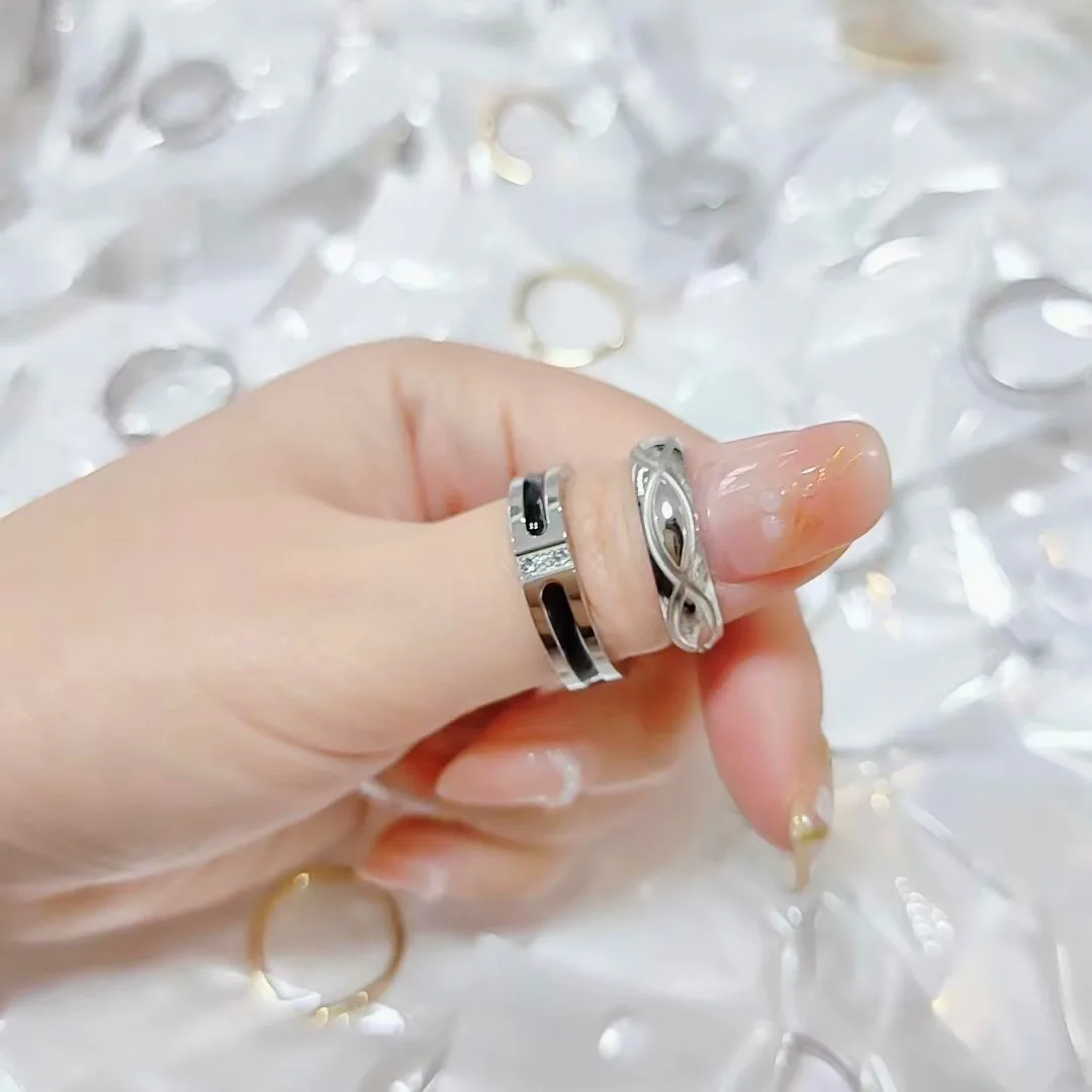 High End 18K Gold Plated Plain Gold Plated Shiny Band Rings Stainless Steel Rings for Women