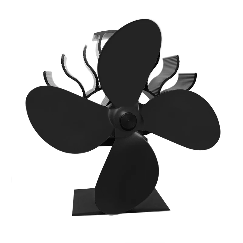 Eco Friendly Heat Powered Wood Burning Stove Fan use on fireplace stove fan- Upgrade Designed Silent Operation 4 Blades