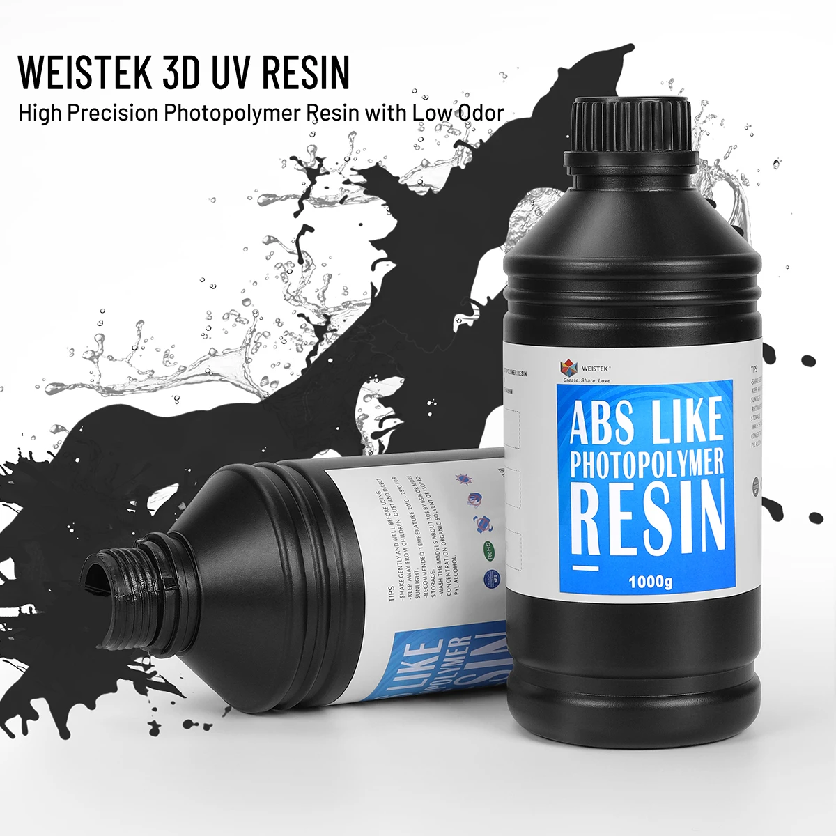  WEISTEK 1000 г Черный нм ABS подобная УФ смоле УФ-отверждаемая жидкость чувствительный фотополимер для 3D принтера Photon Mono X