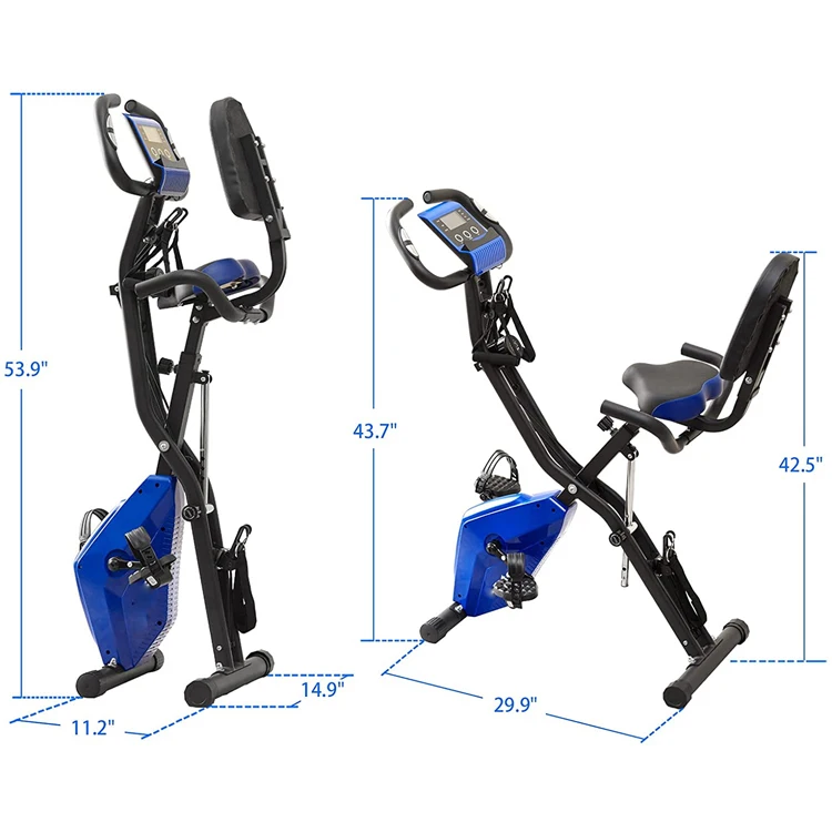 Складной велотренажер Zoshine тренажер для фитнеса стационарный магнитный X-Bike с 8 уровнями регулировки сопротивления