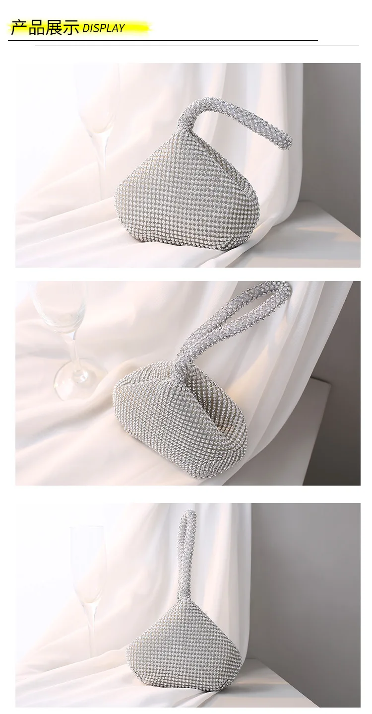 European and American Pure handmade water diamond landmine evening bag hand held banquet bag