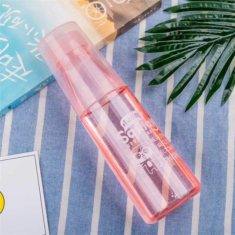 
Cartoon plastic water cup with lid and cup colorful customizable LOGO can be used for two water cups 