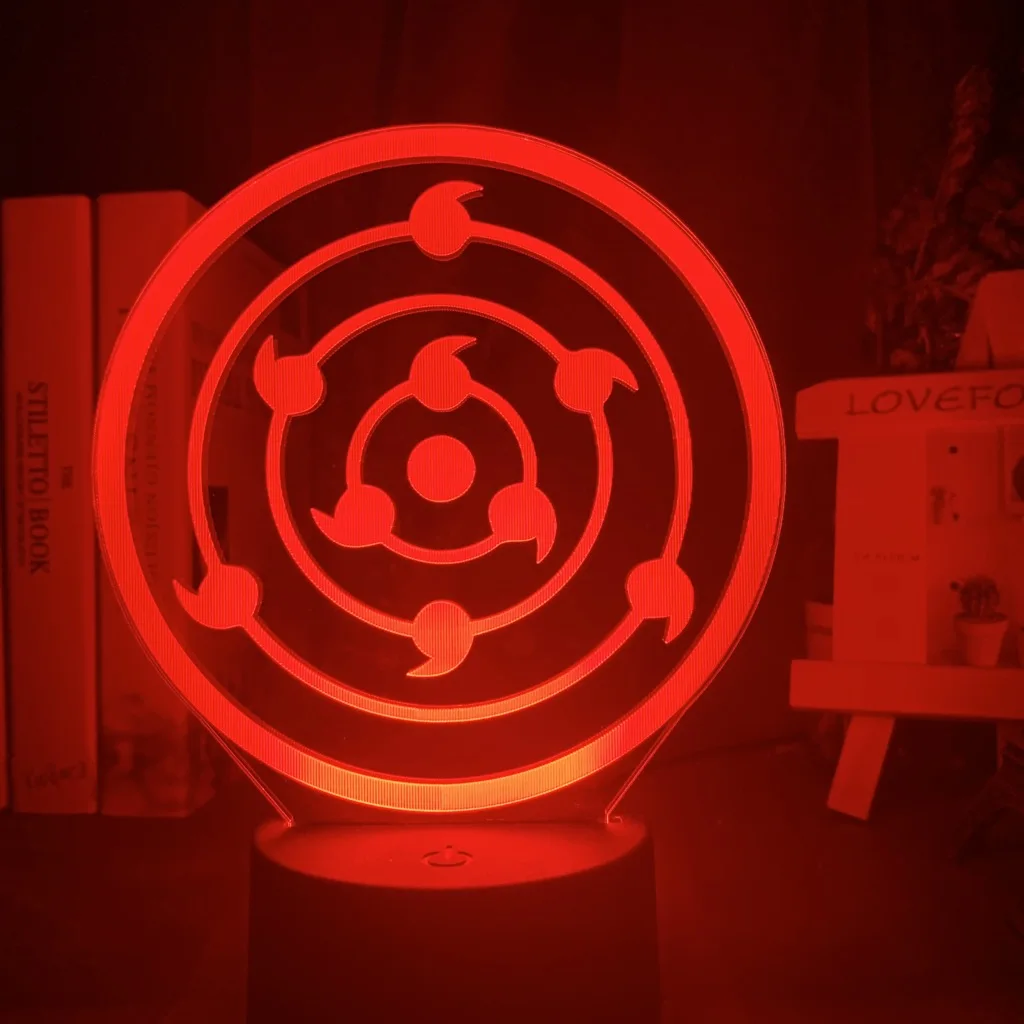 TW-1914 Japanese Anime Rinnegan Sharingan Kids Night Light 7 Colors Changing Touch Sensor 3D Table Night Light