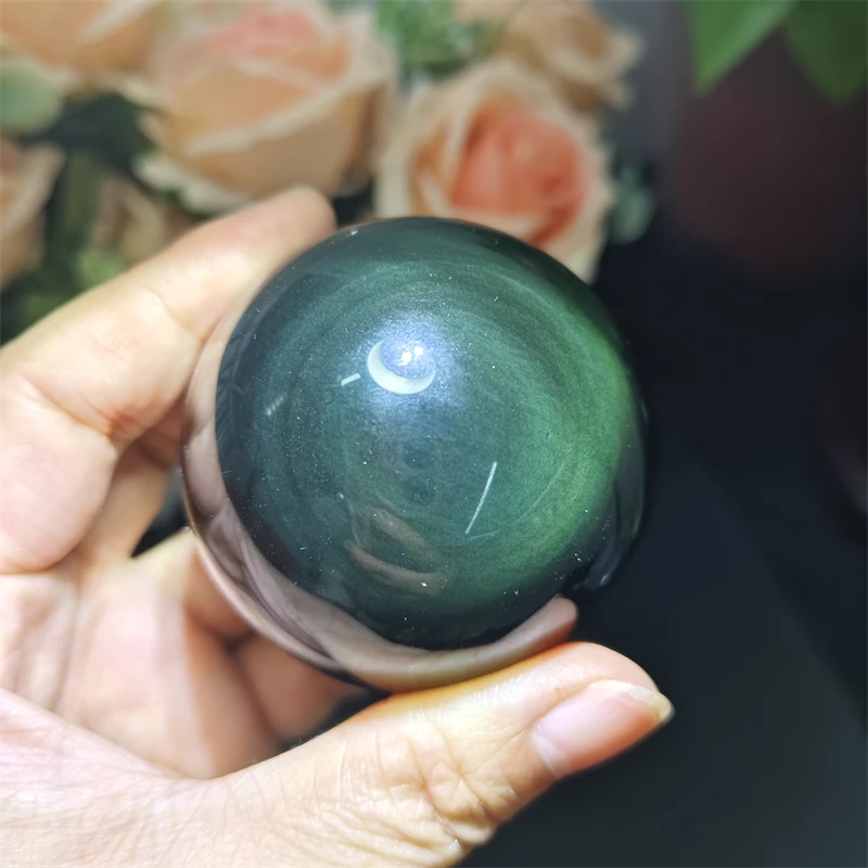 Kindfull Wholesale High Quality Rainbow Obsidian Sphere Healing Stones Ball For Meditation