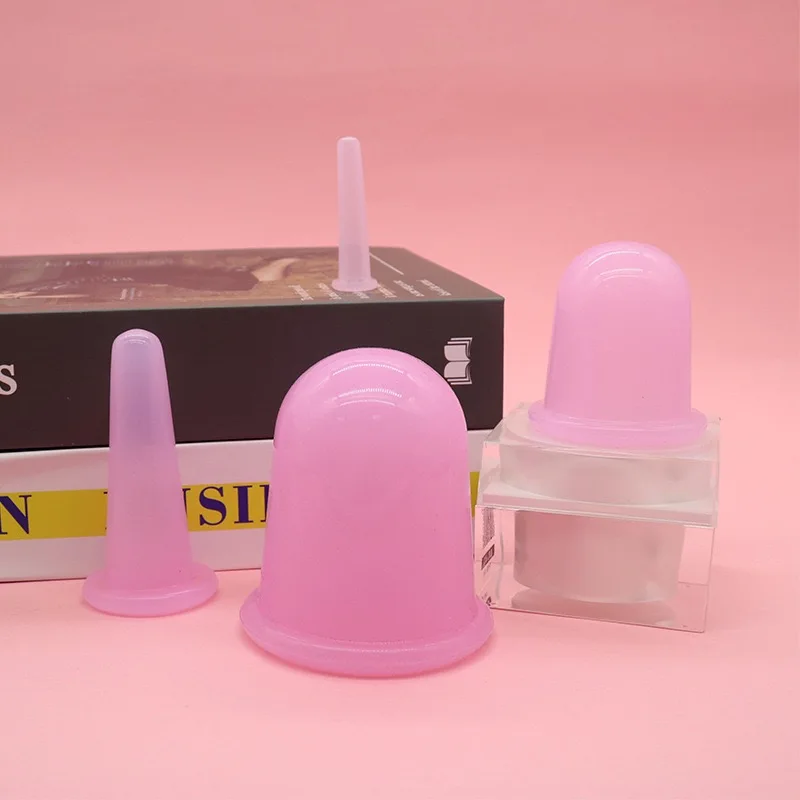 4 in 1 Silicone Facial Cupping Cups Silicone Cupping Therapy Sets Massager Silicon Vacuum Physical Therapy for Health Care